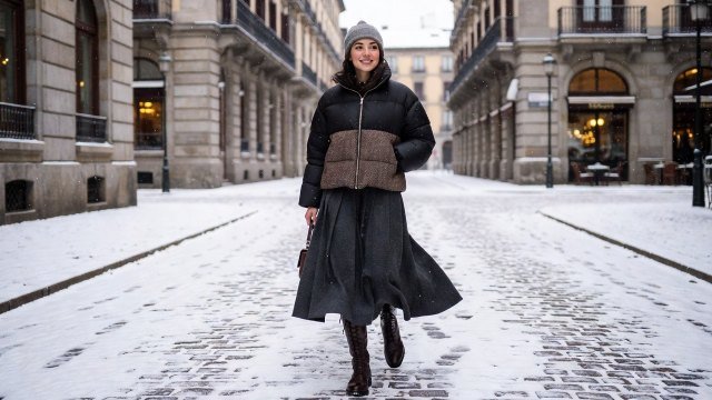 15 Half Puffer Jacket Outfits for Cozy Winter Style